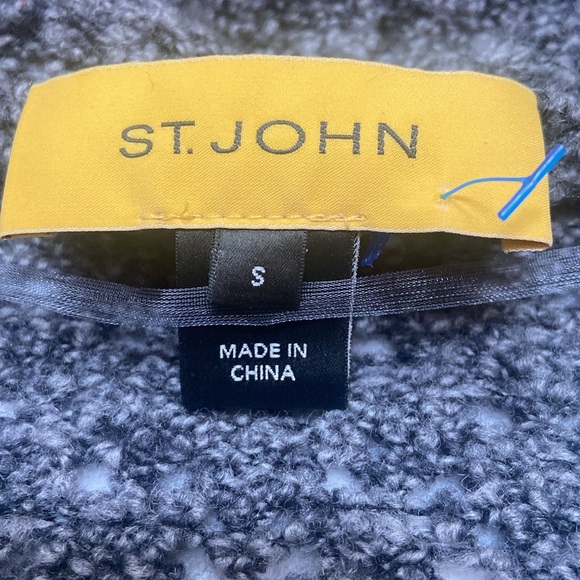 ST. JOHN Yellow Label Size S Open Drape Front Crochet Sweater - Picture 11 of 11